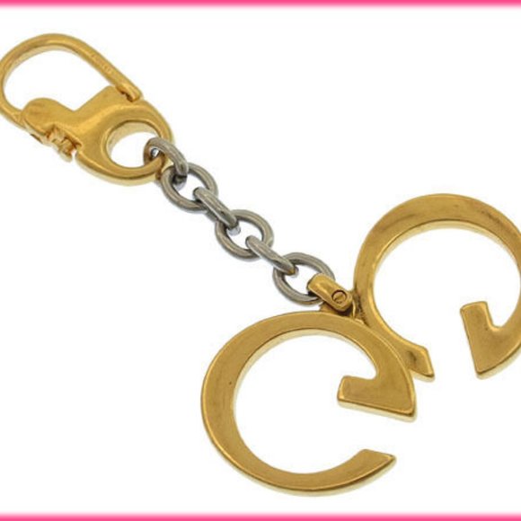 Authentic Gucci key ring Key holder G logos Gold Silver Woman - Picture 4 of 5